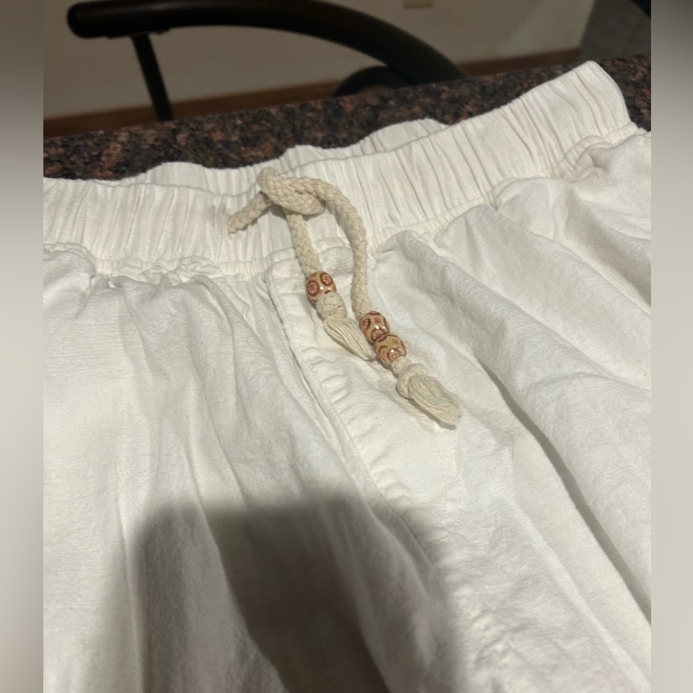 Women’s white boho style pants